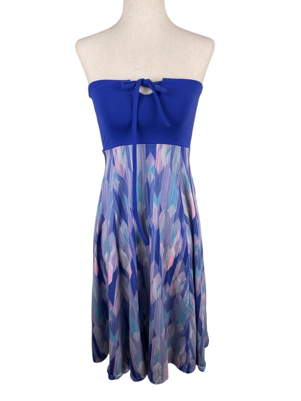 Prana Solana Convertible Dress Women's Size XS Strapless Halter Purple Blue